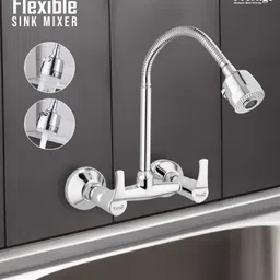 prestige Step Brass Flexible Sink Mixer with Dual Flow Flexible Swivel Spout, Mixer Faucet-picture-19