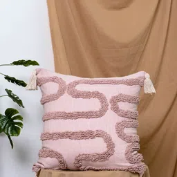 Rya Living Peach-Coloured Quirky Square Cushion Covers image 5
