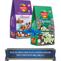 Eatriite Milk-Chocolate Badam & Pista- Chocolate Coated Badam 400g(200g X2)-picture-10