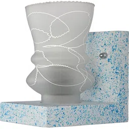 1ST TIME White & White Textured Wood Contemporary Abstract Shaped Shaped Wall Lamp-picture-43