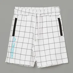 Kappa Boys Checked Mid Rise Regular Fit Cotton Regular Shorts-picture-17