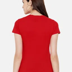 Tromko Women Pack of 2 Typography Printed Round Neck Cotton Regular Fit T-shirts image 3