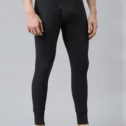 MACHO Men Ribbed Mid-Rise Thermal Bottoms image 3