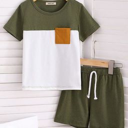INCLUD Boys Colourblocked T-shirt With Shorts-picture-43