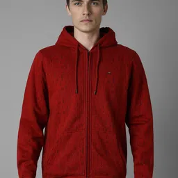 Louis Philippe Sport Men Abstract Printed Hooded Sweatshirt image 1