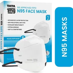 BIS Approved FFP2 N95 Mask - Head Loop, 6 Layers Protection Face Mask Cloth Mask-image-6