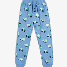 Koton Boys Conversational Printed Cotton Joggers-picture-27