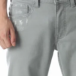 Jack & Jones Men Clark Regular Fit Mid-Rise Low Distress Stretchable Jeans image 3