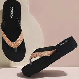 CORSICA Textured Velvet Wedge Sandals image 3