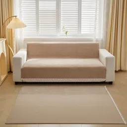 HOMETHREADS Beige Embroidered Sofa Cover-picture-16