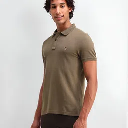 U.S. Polo Assn. Denim Co. Men Solid Polo Collar Cotton Slim Fit T-shirt image 5