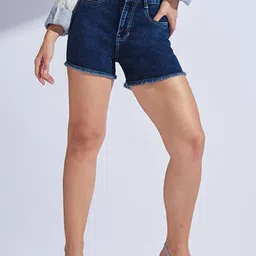 Miss Chase Women High-Rise Denim Shorts-picture-41
