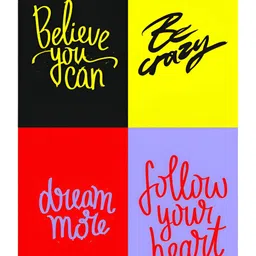 Inephos Yellow and Red Printed Paper Creative Artwork Wall Poster-image-7