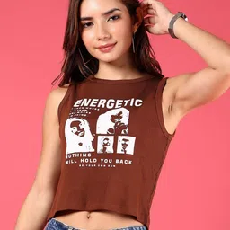 V-Mart Women Graphic Printed Round Neck Cotton Boxy T-shirt-picture-31