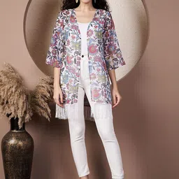 CORSICA Women Floral Lightweight Open Front Jacket image 5