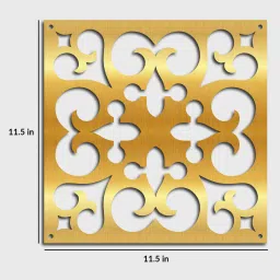 planet decor Static Glare (Set Of 10) Gold Colour Acrylic Hanging Room Divider image 4