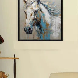 DECOR DADDY White Canvas Wall Home Office Square Landscape Paintings Wall Art - 45cmx45cm image 4