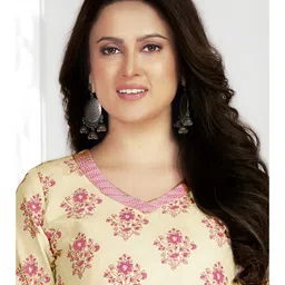 MIRAAN Women Ethnic Motifs Printed Cotton Kurta with Patiala & Dupatta image 3