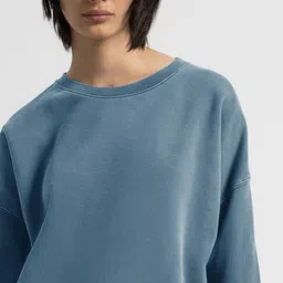 MISCHIEF MONKEY Women Solid Oversized Sweatshirt image 4