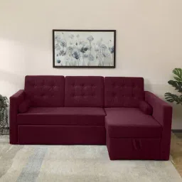 woodsworth from pepperfry Claven Fabric LHS Pull Out Sofa Cum Bed In Malibu Colour With Storage-picture-33