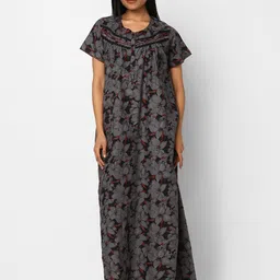 Juliet Printed Round Neck Maxi Nightdress-picture-22