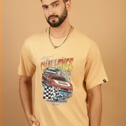 grage Oversized Graphic Beige T-Shirt-picture-28