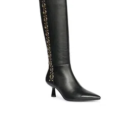 Saint G Women Leather Stiletto-Heeled Long Boots-picture-24