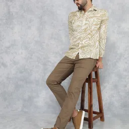 Crimsoune Club Men Classic Slim Fit Opaque Printed Casual Shirt-picture-34