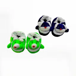 LMN CHILD CARE Kids-Unisex Green Cotton Booties-image-92