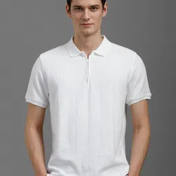 Louis Philippe Ath.Work Self Design Polo Collar Slim Fit T-shirt-picture-53