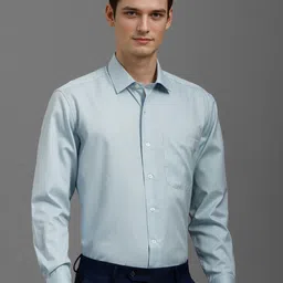 Luxure by Louis Philippe Men Classic FitGeometric Printed Cotton Formal Shirt-image-32