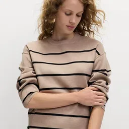 Marks & Spencer Women Striped Crew Neck Jumper-picture-34