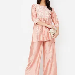 max Women Floral Embroidered Kurti With Palazzos-image-34