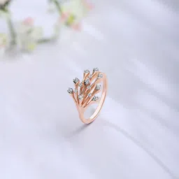 Mia by Tanishq and Diamond Crown Bloom Ring-image-6