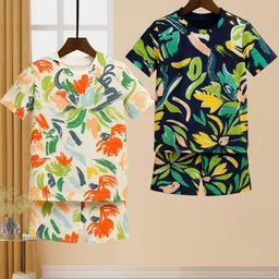 Rigo Pack Of 2 Printed T-shirt & Shorts Set-picture-22