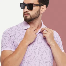 OGEN Men Printed Polo Collar Pockets T-shirt image 2