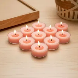 Garden Deco Pink & Pink 10 pieces Tea Light Candle-picture-41