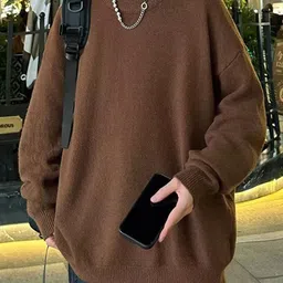 StyleCast x Revolte Men Solid Round Neck Long Sleeves Pullover image 3