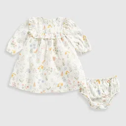 mothercare Girls Printed Pure Cotton Tunic With Short-image-80