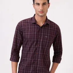Park Avenue Men Slim Fit Checked Pure Cotton Shirt-picture-37