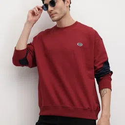 The Roadster Life Co. Colourblocked Oversized Sweatshirt-image-5
