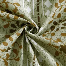Klotthe Green & White Floral Printed 400 TC Cotton King Bedsheet Set 2.50 m x 2.25 m image 4