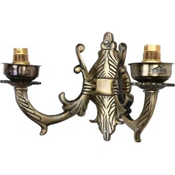 1ST TIME Multicoloured & White Printed Metal Traditional Wall Lamp image 3