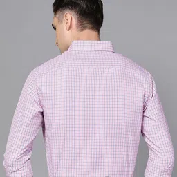 DON VINO Men Button-Down Collar Gingham Checked Cotton Linen Slim Fit Formal Shirt image 5