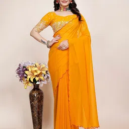 K 5 Fashion Embroidered Pure Georgette Saree-picture-9