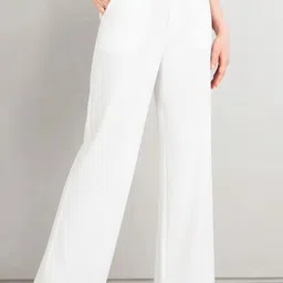Next One Women Smart Straight Fit High-Rise Easy Wash Trousers image 2
