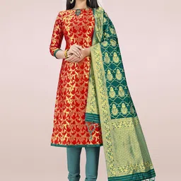 SAINOOR Woven Design Unstitched Dress Material-image-4