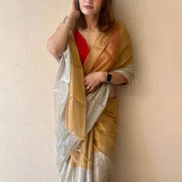 Mitera Tissue Designer Kasavu Saree image 4