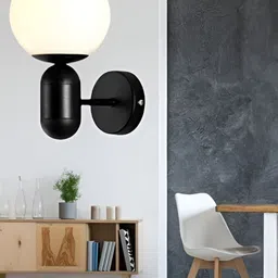 KINIS Black & White Spherical Shaped Metal Wall Lamp image 3