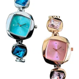 THE SHOPOHOLIC Women Set of 2 Bracelet Style Straps Analogue Watches LR-SKY-ROSE-PINK-picture-20